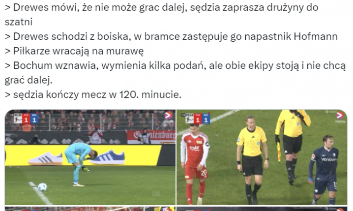 ABSURDALNE SCENY w Bundeslidze! Najpierw do bramki wszedł POMOCNIK, a potem... O.o